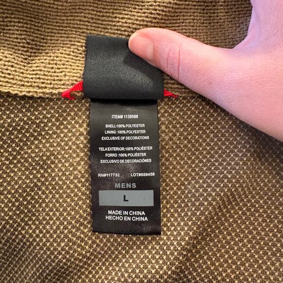 GERRY men’s mixed media polyester fleece  jacket, large - Picture 8 of 8